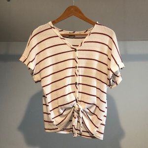 White front tie-up shirt